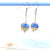 Boucles d'oreilles Itsasoa "Bleu mer"