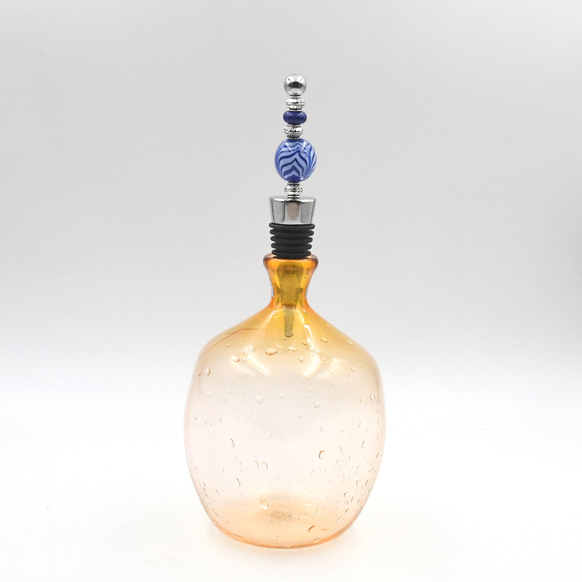 Bouchon de bouteille "Plume Bleue"