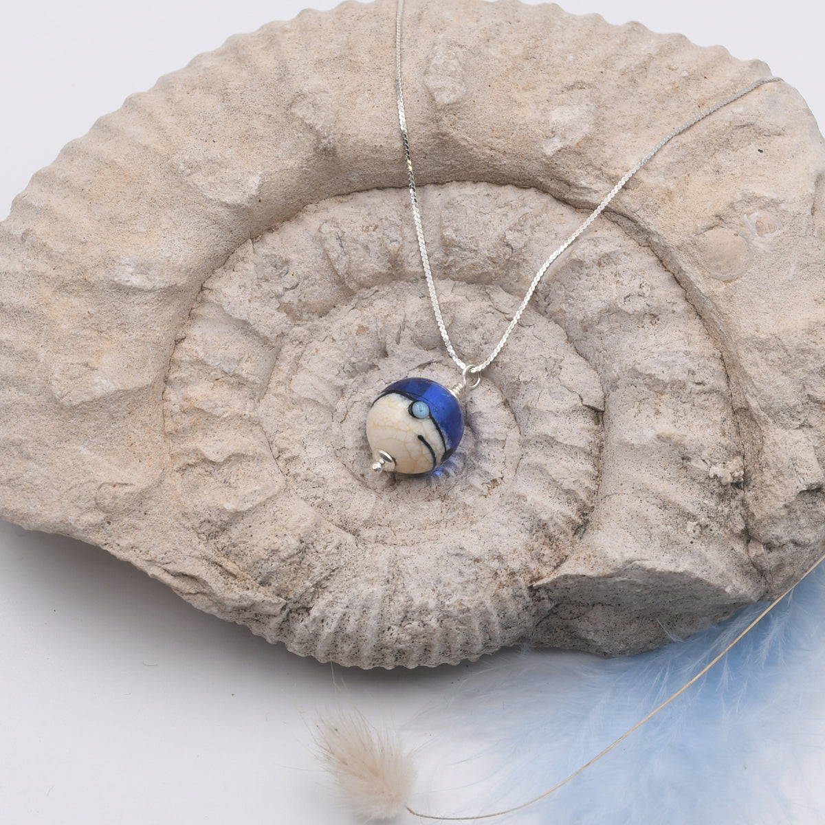Collier Dune "Bleu profond"