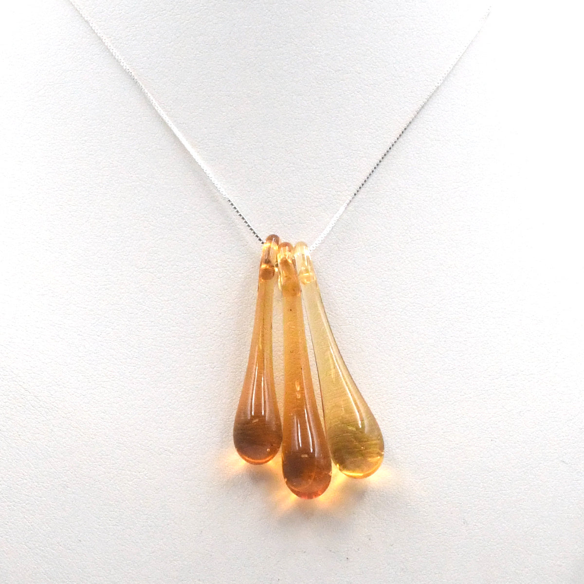 Collier Trio de Gouttes "Caramel"