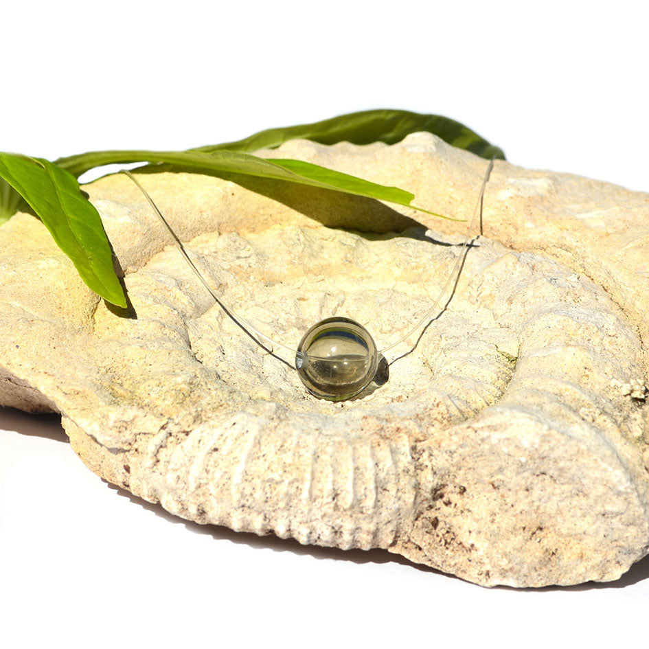 Collier Perle creuse "Solitaire"