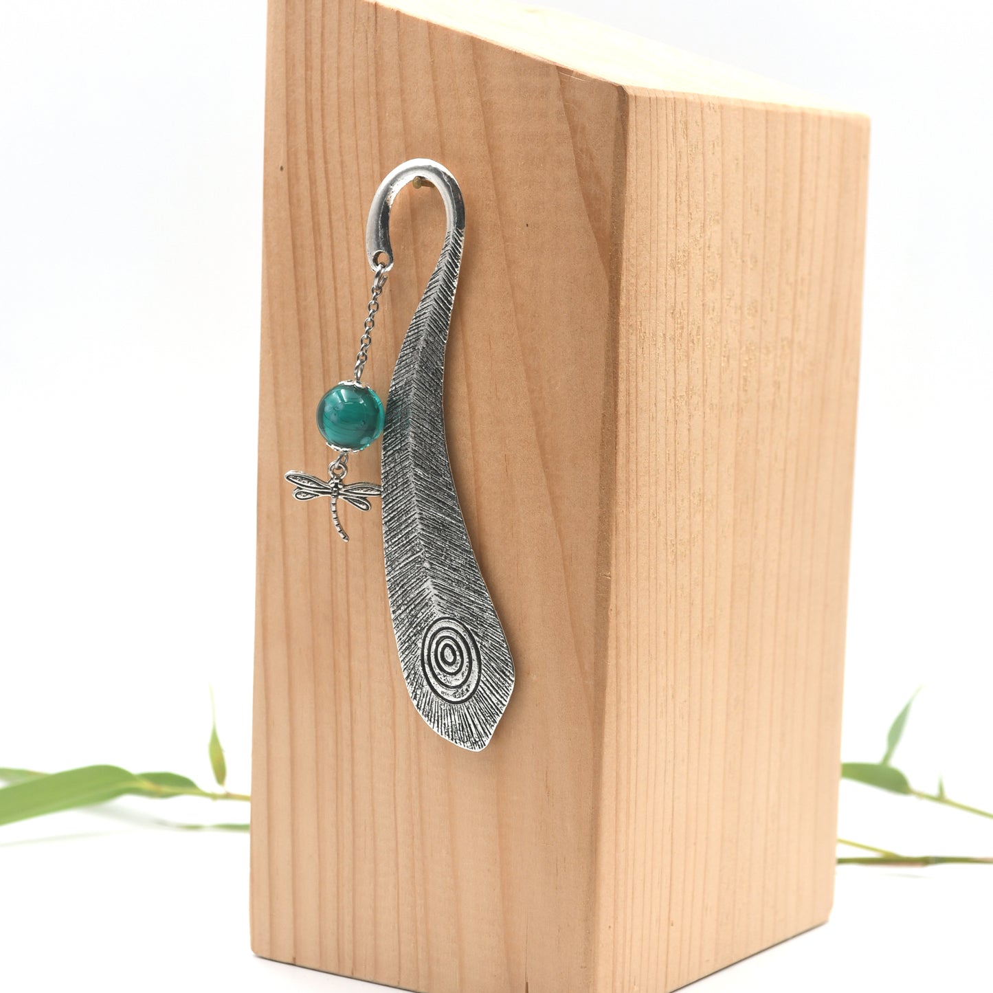 Marque-pages "Plume de Paon"