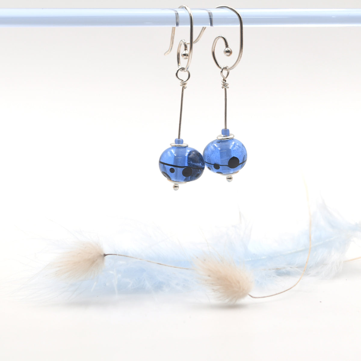 Boucles Dune Argent "Bleu"