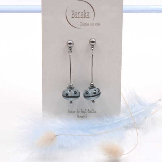 Boucles Dune Acier "Améthyste"