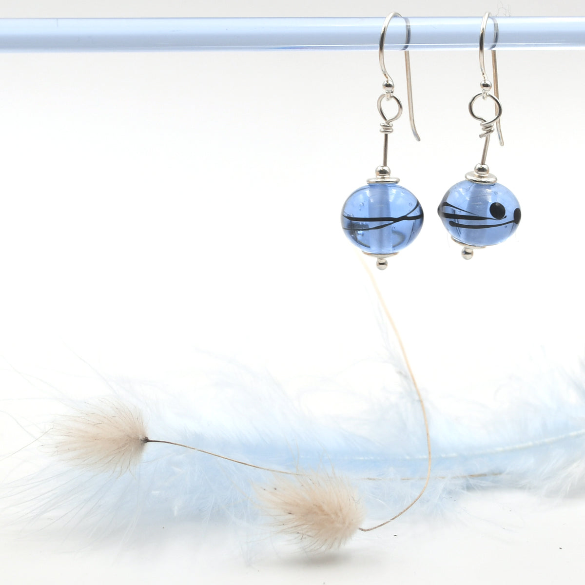 Boucles Dune Argent "Bleu"