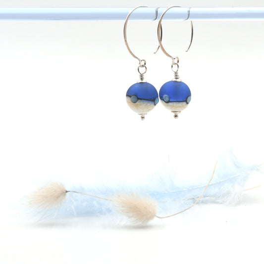 Boucles Dune Argent "Bleu"
