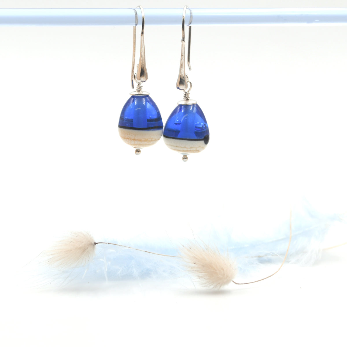 Boucles Dune Argent "Bleu"