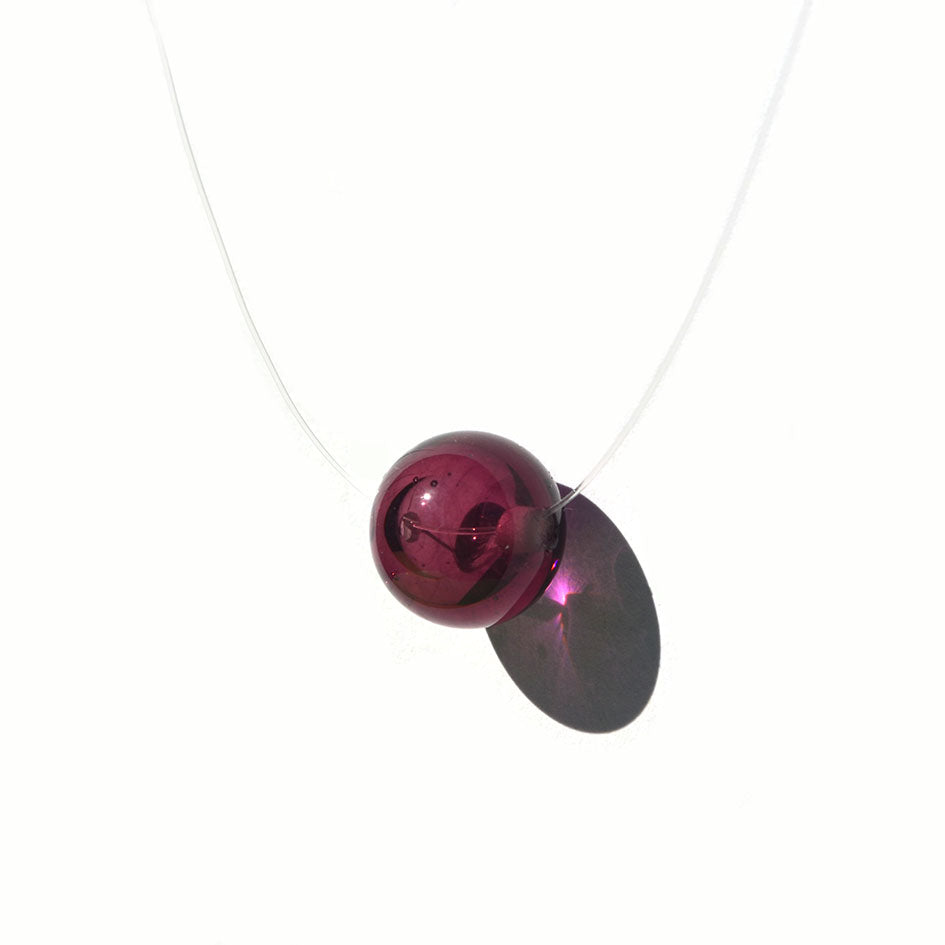 Collier Perle creuse "Solitaire"