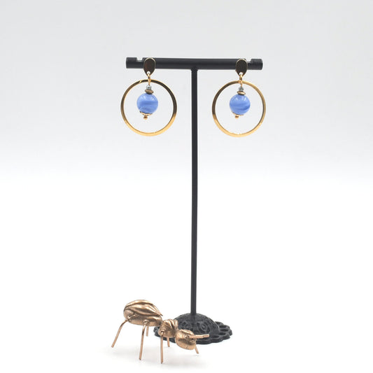 Boucles d'oreilles J'adore "Blue jean"
