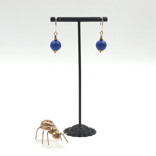 Boucles d'oreilles J'adore "Bleu"