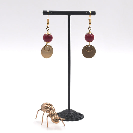 Boucles d'oreilles J'adore "Rouge"
