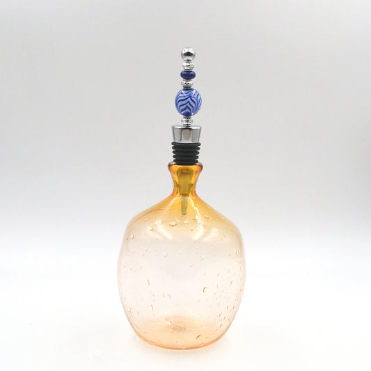 Bouchon de bouteille "Plume Bleue"