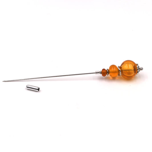 Fibule "Ambre double bulle"