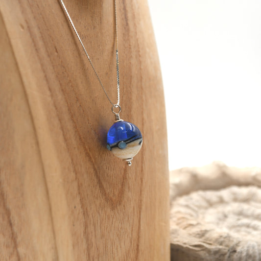 Collier Dune "Bleu profond"