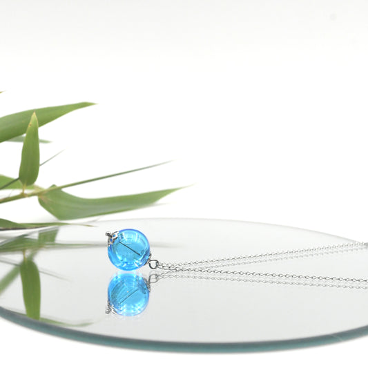 Collier Perle Creuse "Bulle"