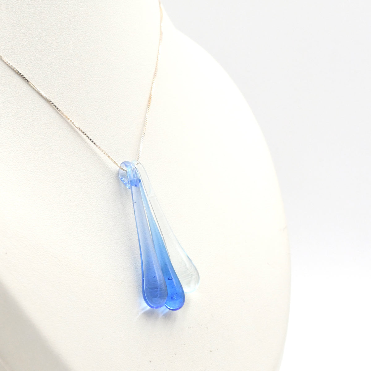 Collier Trio de Gouttes "Bleu"