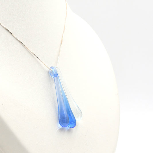 Collier Trio de Gouttes "Bleu"