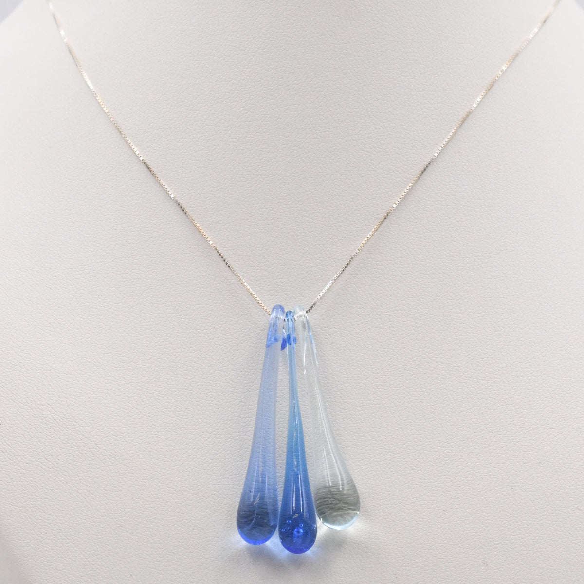Collier Trio de Gouttes "Bleu"