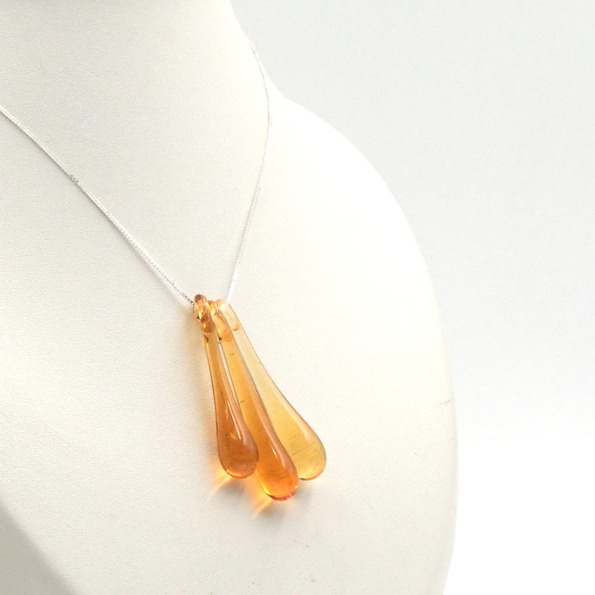Collier Trio de Gouttes "Caramel"